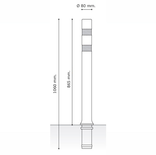 medidas pilona aflex dt 80 fija