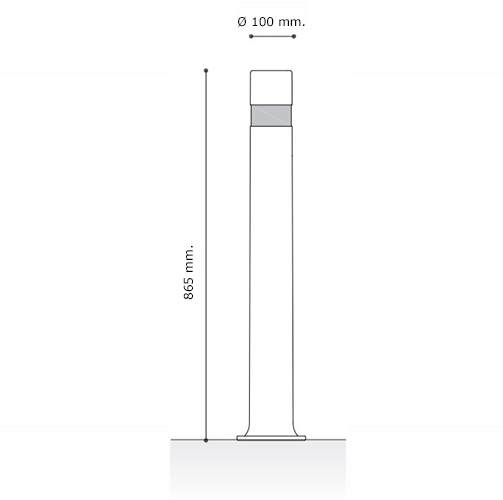medidas pilona semiflexible con placa