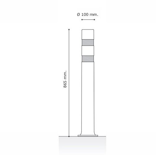 medidas pilonas A-Flex DT Placa carril bici 