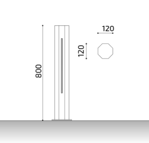 medidas pilona octo led