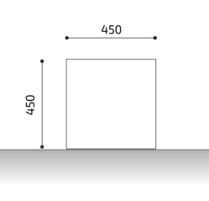  medida pilona cube de hormigón