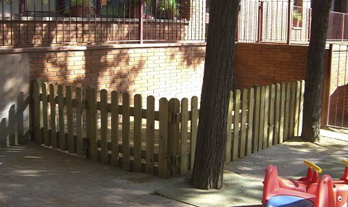 barandilla fustal instalada guardería