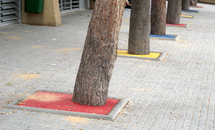 alcorque urbano de caucho