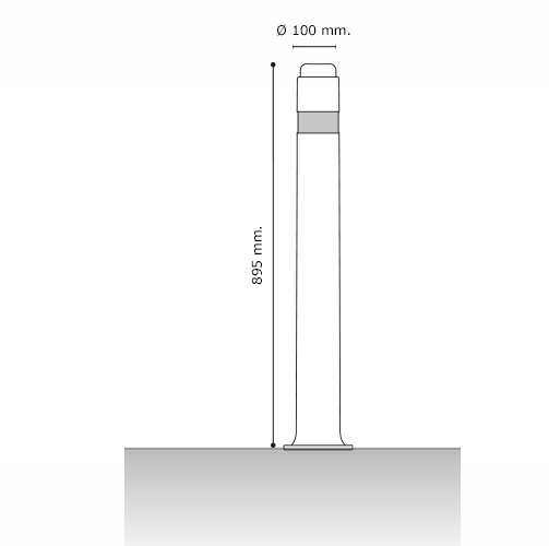 medidas pilona aeco placa con baliza solar leds