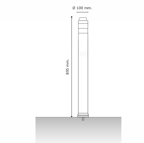 medidas pilona ablen eco de tornillo con baliza solar leds